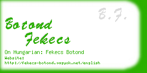 botond fekecs business card